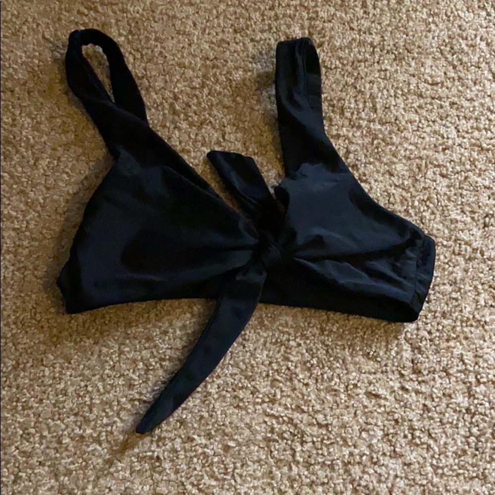 Black Tie Front bikini top